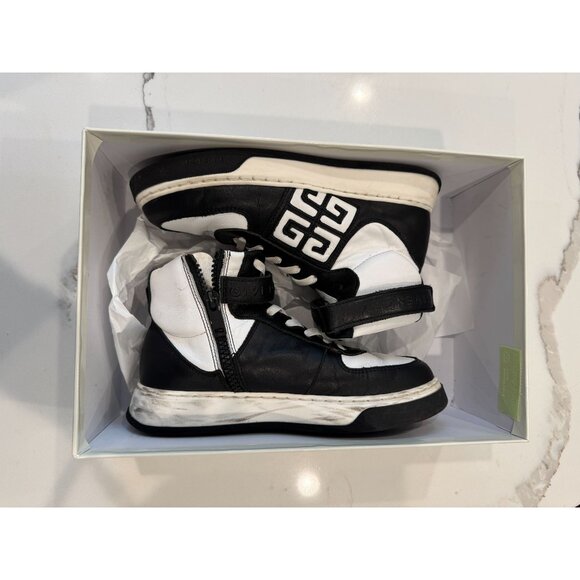 Givenchy Kids 4G High-Top Sneakers in Black/White Size 34 - Picture 10 of 11